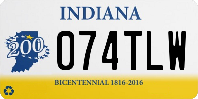 IN license plate 074TLW
