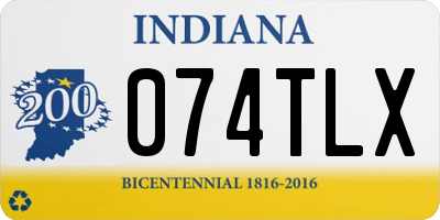 IN license plate 074TLX