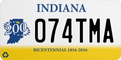 IN license plate 074TMA