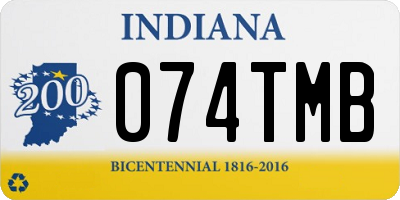 IN license plate 074TMB