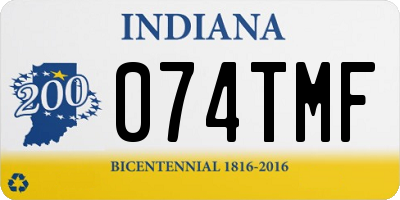 IN license plate 074TMF
