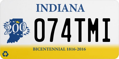 IN license plate 074TMI