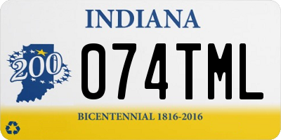IN license plate 074TML