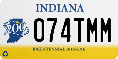 IN license plate 074TMM