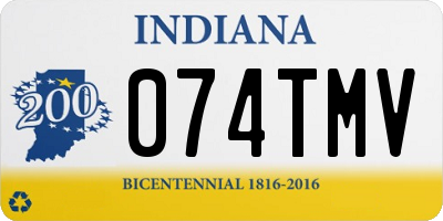 IN license plate 074TMV