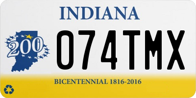 IN license plate 074TMX