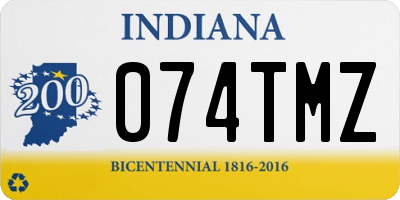 IN license plate 074TMZ