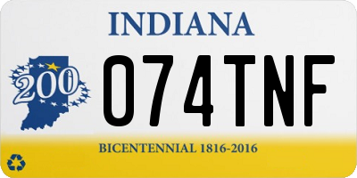 IN license plate 074TNF