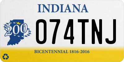 IN license plate 074TNJ