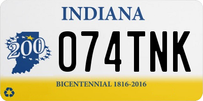 IN license plate 074TNK