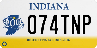 IN license plate 074TNP