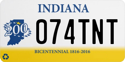 IN license plate 074TNT