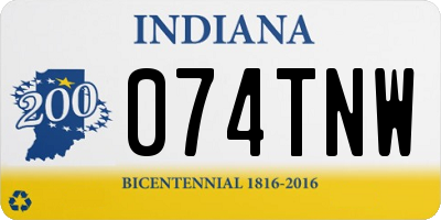 IN license plate 074TNW