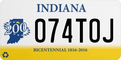 IN license plate 074TOJ