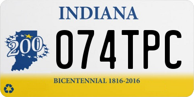 IN license plate 074TPC