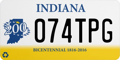 IN license plate 074TPG
