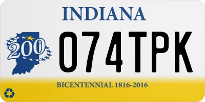 IN license plate 074TPK