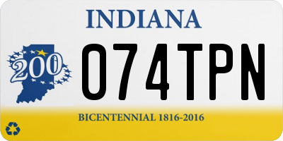 IN license plate 074TPN