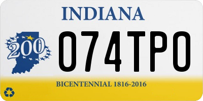 IN license plate 074TPO