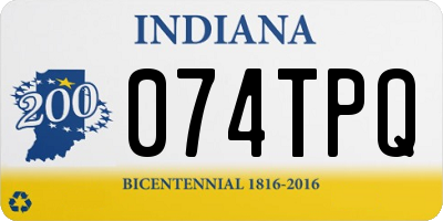 IN license plate 074TPQ