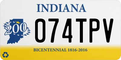 IN license plate 074TPV
