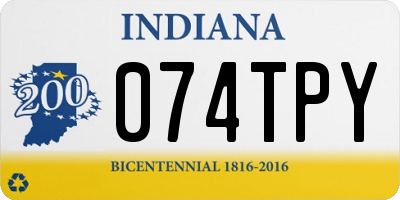 IN license plate 074TPY