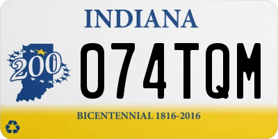 IN license plate 074TQM