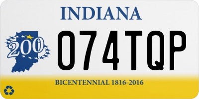 IN license plate 074TQP