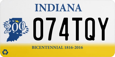 IN license plate 074TQY