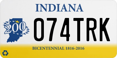 IN license plate 074TRK
