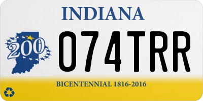 IN license plate 074TRR