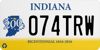 IN license plate 074TRW