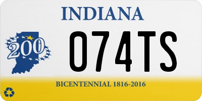 IN license plate 074TS