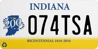 IN license plate 074TSA