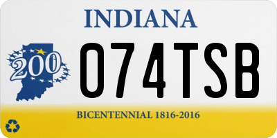 IN license plate 074TSB