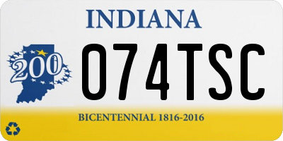 IN license plate 074TSC