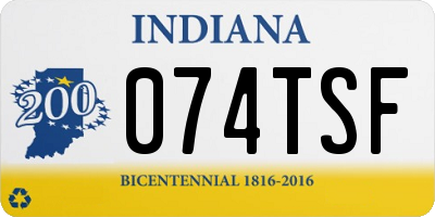 IN license plate 074TSF
