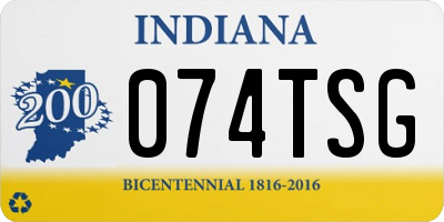 IN license plate 074TSG