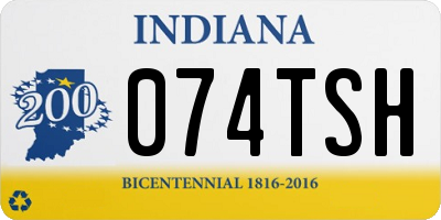 IN license plate 074TSH