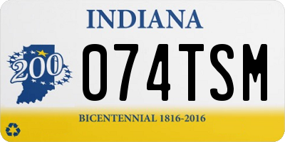 IN license plate 074TSM