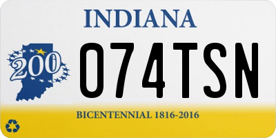 IN license plate 074TSN