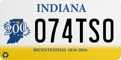 IN license plate 074TSO