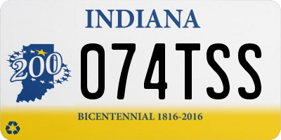 IN license plate 074TSS