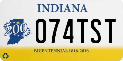IN license plate 074TST
