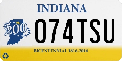 IN license plate 074TSU
