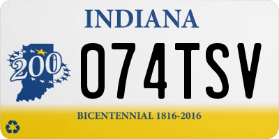 IN license plate 074TSV