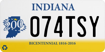 IN license plate 074TSY