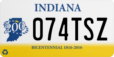 IN license plate 074TSZ