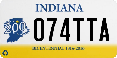IN license plate 074TTA