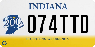 IN license plate 074TTD